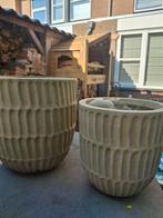 Bloempot kunstof Kwantum Zeri beige, Tuin en Terras, Bloempotten, Ophalen, Kunststof, Rond, Zo goed als nieuw