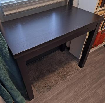 (Eet)tafel, uitschuifbaar, donker bruin/zwart, hout beschikbaar voor biedingen