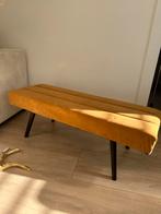 Okergeel Bankje/Zitje/Poef - 120cm, Gebruikt, Minder dan 75 cm, Tweepersoons, Ophalen of Verzenden