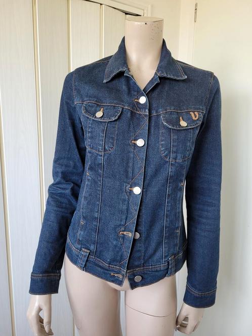 Vanilia jasje denim maat S, Kleding | Dames, Jasjes, Kostuums en Pakken, Zo goed als nieuw, Jasje, Maat 36 (S), Blauw, Ophalen of Verzenden