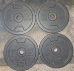 4x 5kg zwarte gietijzeren 28mm halterschijven DOMYOS, Sport en Fitness, Fitnessmaterialen, Ophalen, Gebruikt, Benen, Halterschijven