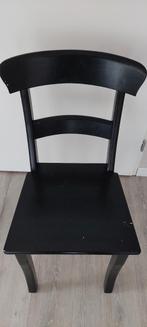 Zwarte houten stoel, Ophalen, Gebruikt, Zwart, Hout