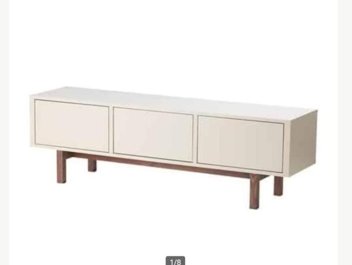 tv meubel Ikea Stockholm walnoot/beige, Huis en Inrichting, Kasten | Televisiemeubels, Gebruikt, Minder dan 100 cm, 150 tot 200 cm