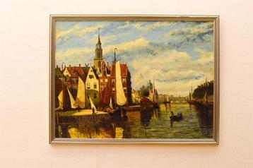 Schilderij van een Gracht in de stad 48466 beschikbaar voor biedingen