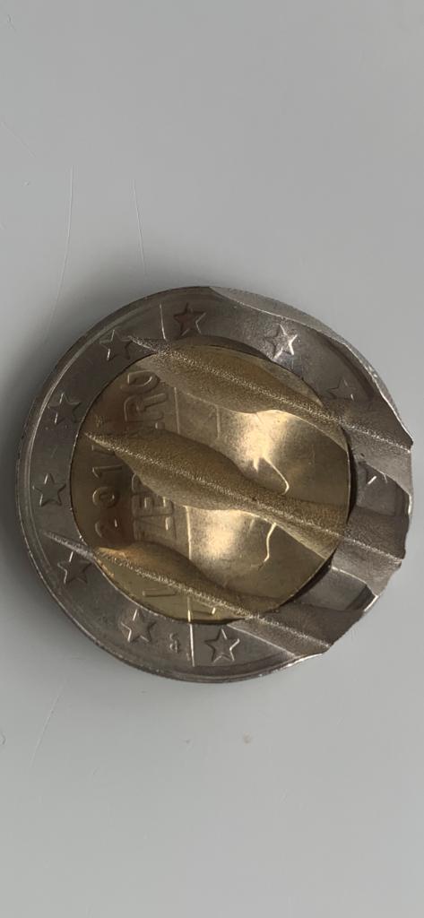 Luxemburg 2014, 2 Euro MINT ERROR  with cancelled marks, Postzegels en Munten, Munten | Europa | Euromunten, Losse munt, 2 euro