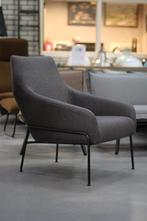 Luxe fauteuil JOLLY Jess Design metaal stof taupe, Huis en Inrichting, Ophalen, 75 tot 100 cm, Zo goed als nieuw, Metaal
