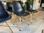 6 x originele Vitra Eames DSW Stoelen - Set van 6 - Zwart, Gebruikt, Zwart, Vijf, Zes of meer stoelen, Ophalen