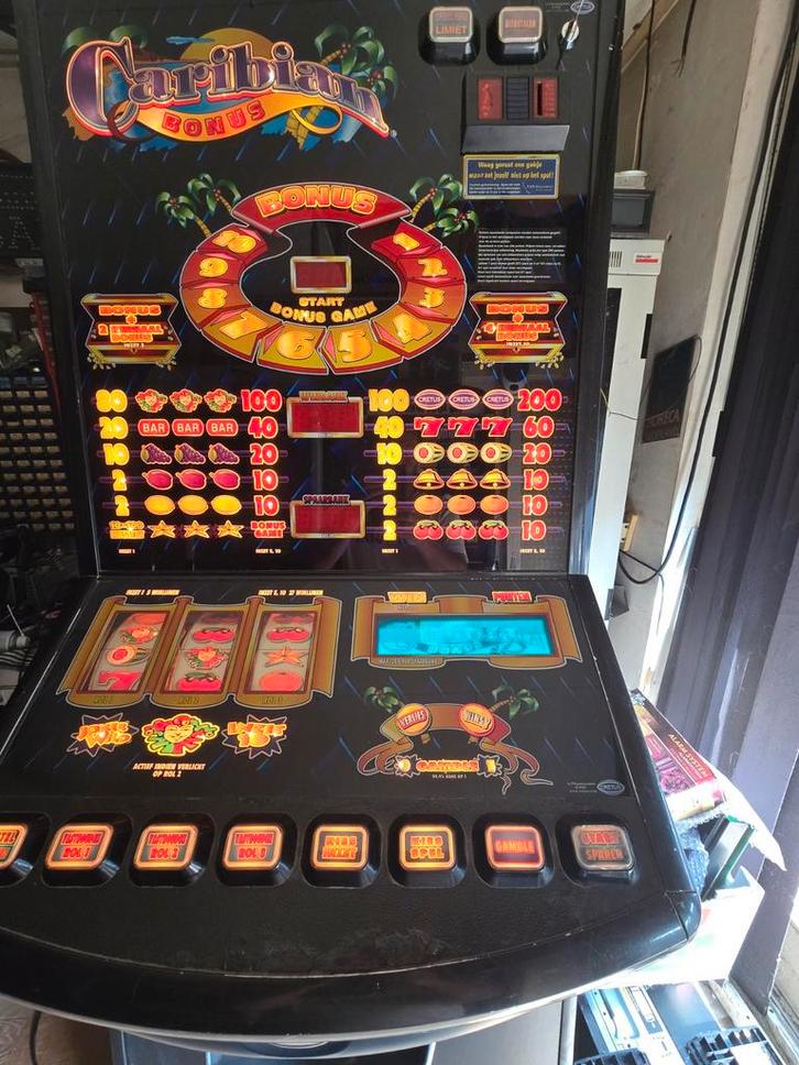 Caribbean Bonus gokkast - Werkend, Verzamelen, Automaten | Gokkasten en Fruitautomaten, Gebruikt, Euro, Met sleutels, Ophalen