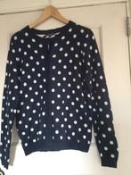 Human Nature vest donkerblauw/wit polkadot - maat L - Zgan, Kleding | Dames, Blauw, Maat 42/44 (L), Ophalen of Verzenden, Zo goed als nieuw