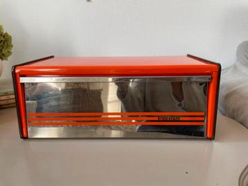 Retro oranje broodtrommel Brabantia beschikbaar voor biedingen