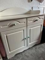 Commode van wit geverfd grenen, Ophalen, Gebruikt, 50 tot 70 cm, 100 cm of meer