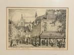 Oude Vismarkt Breda - Jan Strube - gesigneerd, Antiek en Kunst, Ophalen of Verzenden