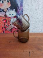 Twee glazen bekers. Vintage. Arcoroc. Rookglas, Ophalen of Verzenden, Glas, Overige stijlen, Glas of Glazen
