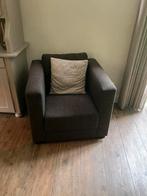 Fauteuil Donkerbruin stof, Huis en Inrichting, Fauteuils, Ophalen, 75 tot 100 cm, Zo goed als nieuw, Stof