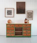Grenen kast, Vintage kast, Houten kast, Wandmeubel, Ladekast, Ophalen of Verzenden
