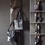 Stoere leren tassen tas clutch koeienhuid boho Ibiza chique, Ophalen of Verzenden, Nieuw