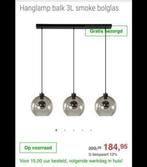 Hanglamp Smoke Bolglas Zo Goed Als Nieuw, Huis en Inrichting, Lampen | Hanglampen, Ophalen of Verzenden, Zo goed als nieuw, Glas