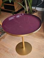 Ronde bijzettafel paars met goud, Huis en Inrichting, Tafels | Bijzettafels, Ophalen, Rond, Minder dan 55 cm, Minder dan 45 cm