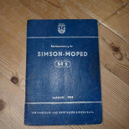 Org. Gebruikershandleiding 1958 Simson SR 2 Bromfiets Moped, Boeken, Techniek, Zo goed als nieuw, Ophalen of Verzenden