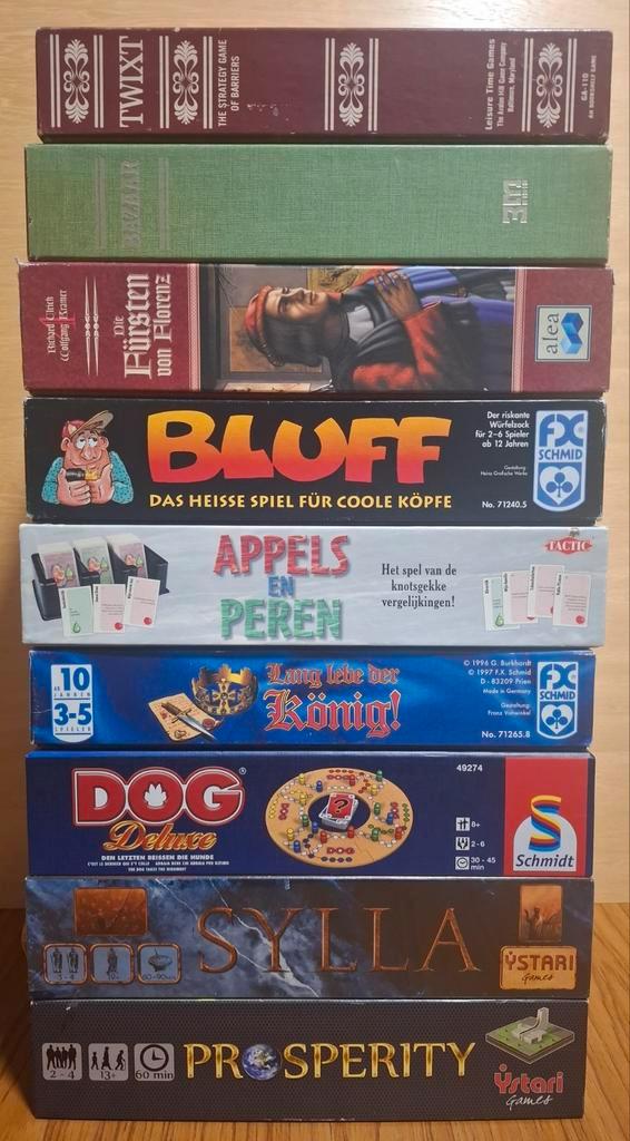 Collectie TwixT Bazaar Bluff Dog Deluxe Sylla Prosperity, Hobby en Vrije tijd, Gezelschapsspellen | Bordspellen, Gebruikt, Een of twee spelers