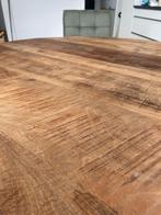Mangohouten eettafel en 2 stoelen, Ophalen, Gebruikt, Rond, Overige houtsoorten