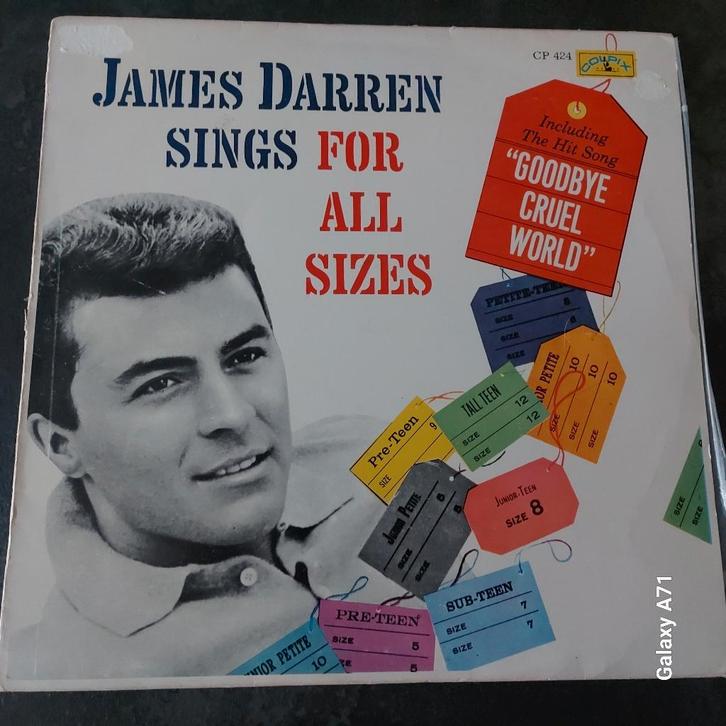 LP James Darren - Sings For All Sizes (Colpix S.A.1962), Cd's en Dvd's, Vinyl | Pop, Gebruikt, 1960 tot 1980, 12 inch, Ophalen of Verzenden