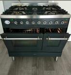 Fjin werkende Boretti antraciet fornuis 5,pits 90cm ovens, Witgoed en Apparatuur, Fornuizen, Gebruikt, 60 cm of meer, Ophalen of Verzenden