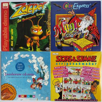 4 x CD-rom: Zapper, ColorExpress, Leesleeuw, Sjors & Sjimmie beschikbaar voor biedingen
