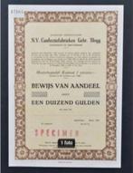 Confectiefabrieken Gebr. Blogg - Amsterdam - 1954, Postzegels en Munten, Aandelen en Waardepapieren, 1950 tot 1970, Aandeel, Verzenden