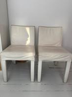Piet Boon stoelen Saar 4 stuks, Huis en Inrichting, Ophalen, Gebruikt, Wit, Leer