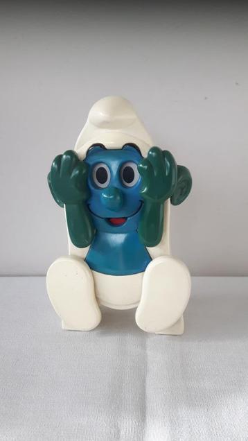 Vintage Smurf Peek A Boo muziekdoos. Peyo 1983 beschikbaar voor biedingen