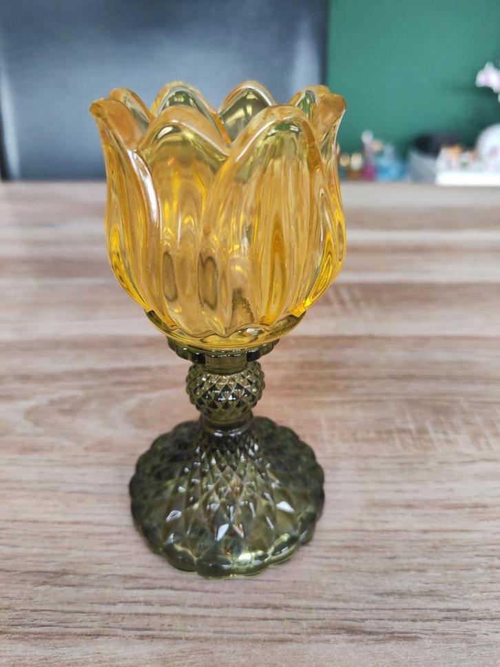 Waxinelichthouder kandelaar tulp DK Daan Kromhout, Huis en Inrichting, Woonaccessoires | Kandelaars en Kaarsen, Zo goed als nieuw