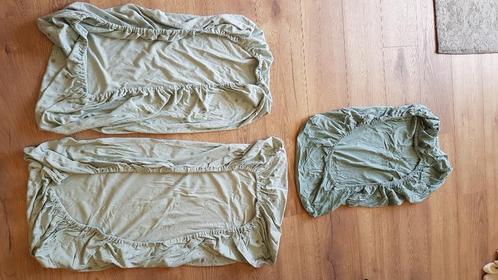 Hoeslakens matrasmaat 60 x 120 cm, Kinderen en Baby's, Kinderkamer | Beddengoed, Zo goed als nieuw, Hoeslaken of Sloop, Groen