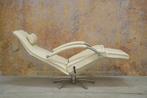 ZGANieuw witte leren Jori Mensana design relaxfauteuil, Jori, Design, 75 tot 100 cm, Ophalen of Verzenden