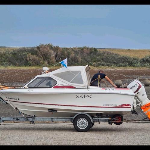 Beekman Alfa 540 Fish, Watersport en Boten, Vis- en Consoleboten, Gebruikt, 70 pk of meer, 3 tot 6 meter, Benzine, Buitenboordmotor
