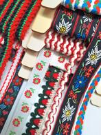 Folklore vintage bloemen jaren 70 sierbanden , partij, Ophalen of Verzenden, Nieuw, Lint, Band of Elastiek