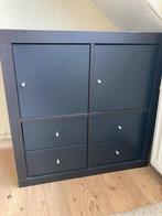 IKEA kastje zwart met 2 deuren en 4 lades, Huis en Inrichting, Ophalen, Gebruikt, 50 tot 100 cm, 3 of 4 laden