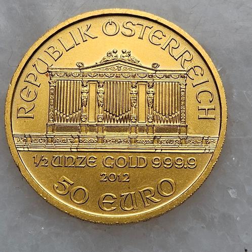 1/2 ounce 999.9 gouden wiener philharmonieker 2012, Postzegels en Munten, Edelmetalen en Baren, Goud, Ophalen of Verzenden