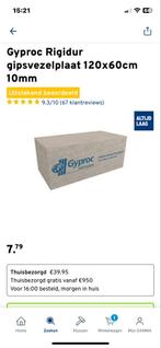 Gyproc Rigidur plaat 120x60cm, Doe-het-zelf en Verbouw, Platen en Panelen, Ophalen, Zo goed als nieuw, Overige materialen, Minder dan 20 mm