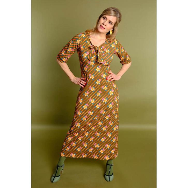 Nieuw+kaartje!MARGOT/Jurk Bya longshot/Retro print mt L/XL, Kleding | Dames, Jurken, Nieuw, Onder de knie, Ophalen of Verzenden