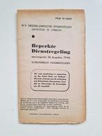 Oud NS Spoorboekje/Beperkte Dienstregeling 26 augustus 1946, Boek of Tijdschrift, Gebruikt, Ophalen of Verzenden, Trein