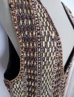 Ethnisch apart gilet bewerkt met kraaltjes! L/XL, Bruin, Verzenden, Maat 46/48 (XL) of groter, Zo goed als nieuw