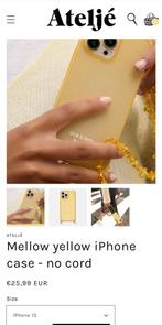 ATELJÉ Mellow yellow iPhone case - no cord, Telecommunicatie, Mobiele telefoons | Hoesjes en Frontjes | Apple iPhone, Ophalen of Verzenden