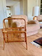 Vintage rotan lectuurbak, Huis en Inrichting, Woonaccessoires | Krantenbakken en Lectuurbakken, Gebruikt, Ophalen of Verzenden