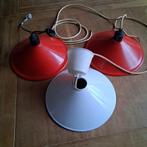 Emaille franse vintage hanglampen, Huis en Inrichting, Lampen | Hanglampen, Ophalen, Gebruikt, Metaal, Minder dan 50 cm