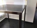 Modern RVS keukentafel 75x75 cm met hardsteen blad, Huis en Inrichting, Tafels | Eettafels, Ophalen, Overige materialen, Gebruikt