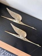 Vintage brass messing vogels wanddecoratie midcentury design, Ophalen of Verzenden, Zo goed als nieuw