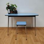 Vintage mid century formica eettafel keukentafel met krukje, Huis en Inrichting, Tafels | Eettafels, Valkenswaard, Gebruikt, Info@flashbackfurniture.nl