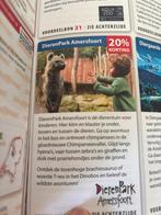 20% korting Dierenpark Amersfoort 4 pp, Tickets en Kaartjes, Drie personen of meer, Kortingskaart