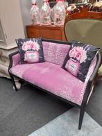 Mooi bankje geheel opnieuw gestoffeerd, Huis en Inrichting, Banken | Sofa's en Chaises Longues, Ophalen, Zo goed als nieuw, 75 tot 100 cm